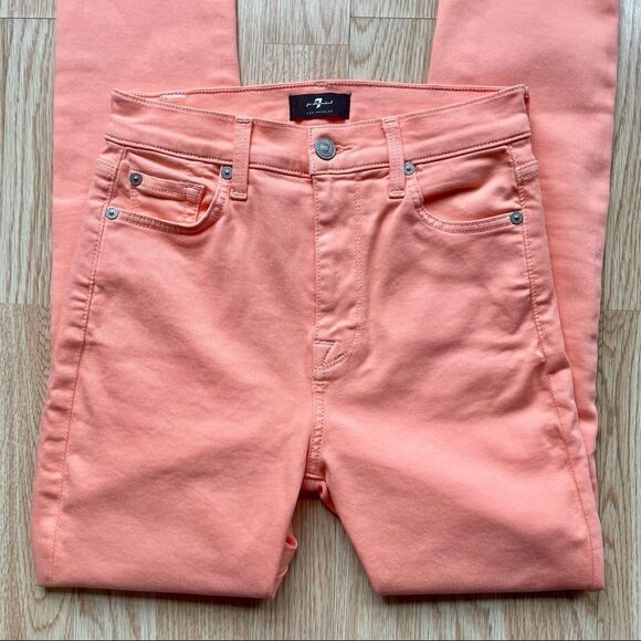 7 For All Mankind Coral High-Waisted Ankle Skinny Jeans - Picture 9 of 10